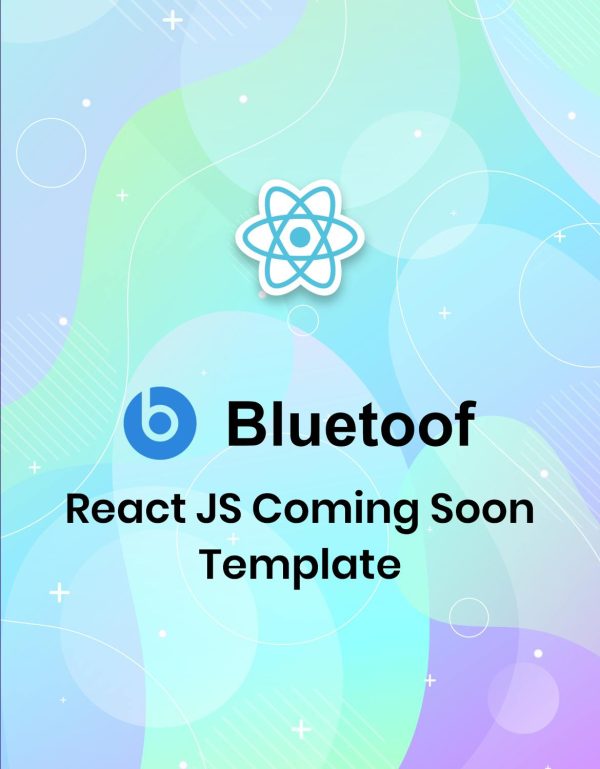 Download Bluetoof - React JS Coming Soon Template This template comes with amazing background styles. It’s interesting design is perfect for any site