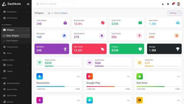 Download Dashkote - Bootstrap5 Admin Template