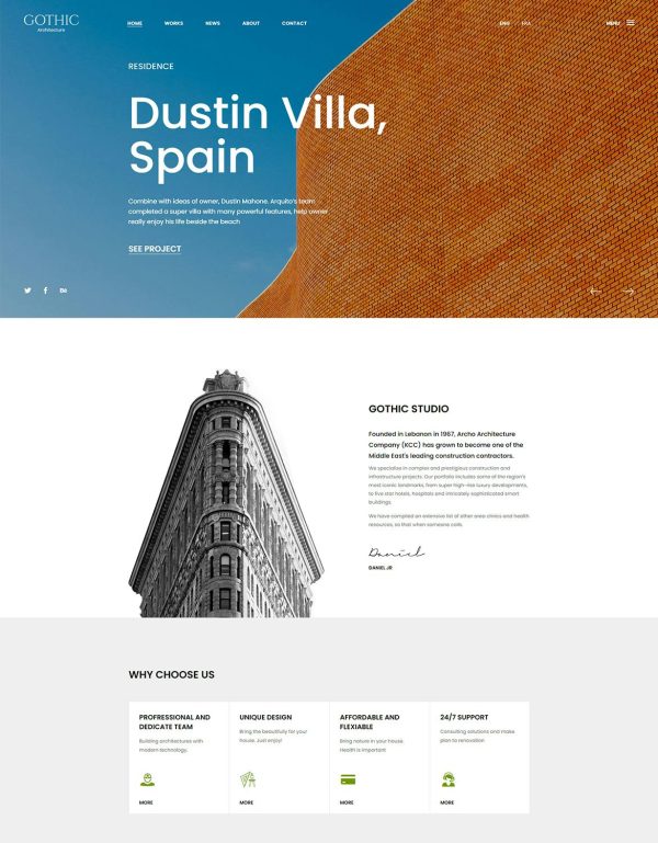 Download Gothic - Architecture Bootstrap5 HTML Template You will get a great outcome by deploying this template to build your site.