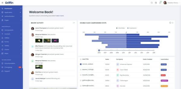 Download Griffin Developer-friendly Bootstrap 4 Admin Dashboard & UI KIt