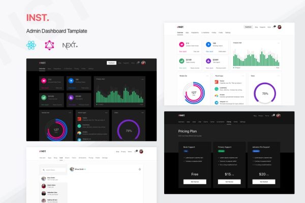 Download Inst - React Admin Template with GraphQL Minimalist React Dashboard built with React, NextJS, TypeScript, GraphQL & Uber’s Base UI