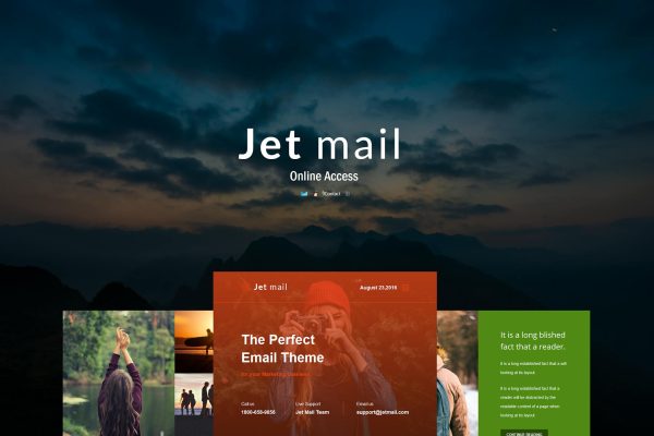 Download Jet mail - Responsive E-mail Template Jet mail - Responsive Email Template is a Modern and Clean Design.