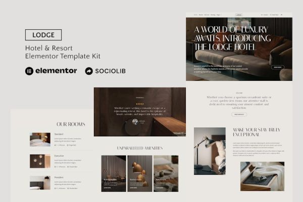 Download Lodge - Hotel & Resort Elementor Template Kit