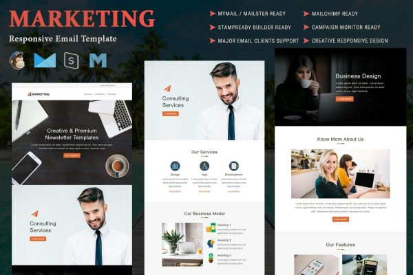 Download Marketing - Multipurpose Responsive Email Template Best Marketing Email Templates for your business