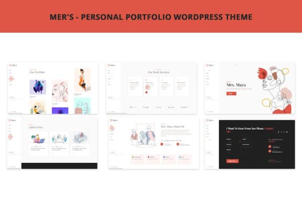 Download Mer's - Personal Portfolio WordPress Theme