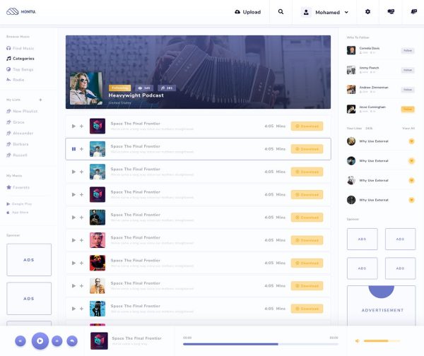 Download Montu - Admin For Social Music Sharing Platform admin, admin dashboard, admin template, admin themes, angular 6, AngularJS, bootstrap 4