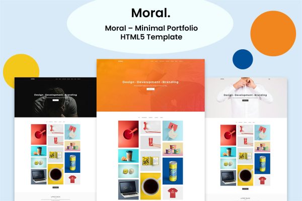 Download Moral - Minimal Portfolio HTML5 Template Moral can be used for many purposes starting from minimal portfolios, agencies, freelancers etc