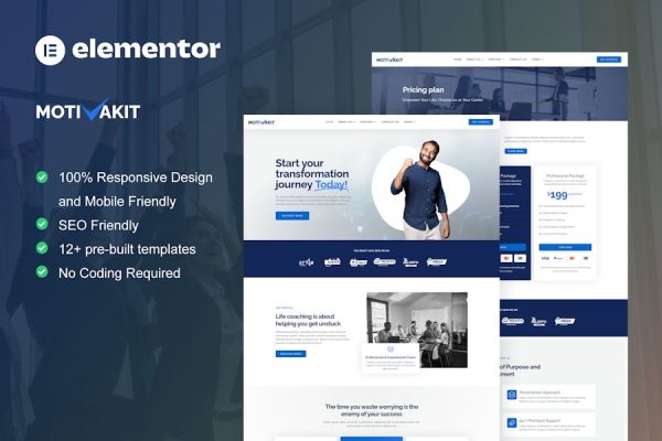 Download Motivakit - Life Coach & Motivator Elementor Template Kit