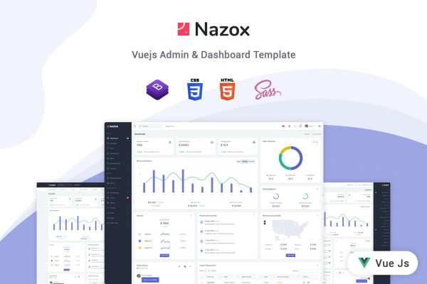 Download Nazox - Vue Js Admin & Dashboard Template Nazox is a fully featured premium admin dashboard template in Vuejs with developer-friendly codes...