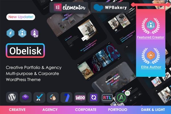 Download Obelisk - Creative WordPress Portfolio Theme