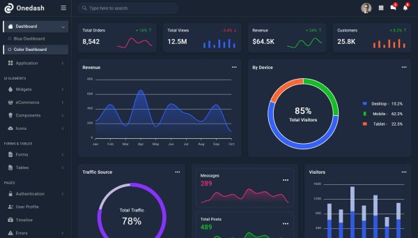 Download Onedash - Bootstrap 5 Admin Template