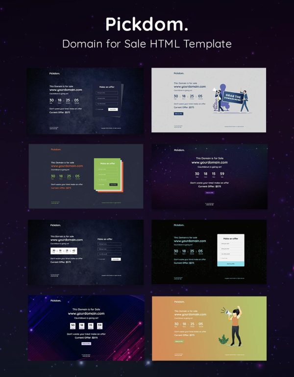 Download Pickdom - Domain for Sale HTML Template Pickdom is versatile and built based on Bootstrap 5 and looks perfect on any screen sizes.