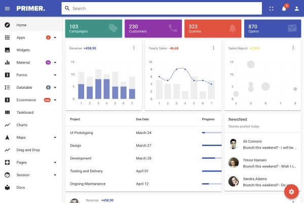 Download Primer Material 2 Angular 6+ Admin Template A Material 2 and Angular 6+ powered dashboard admin template