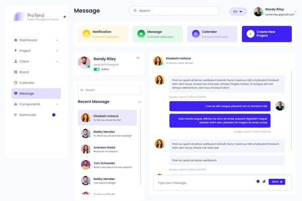 Download Protend - Project Management Admin Dashboard HTML analytics, board, ccompany, chat, clean, client, corporate, discussion, elegant, management, modern