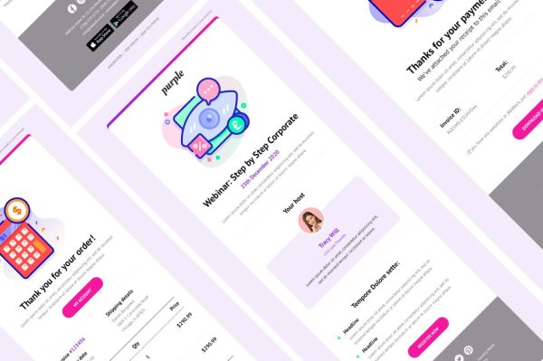 Download Purple - Notification Email Templates Purple - Notification & Transactional Email Templates