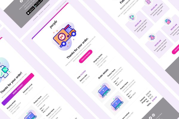 Download Purple - Notification Email Templates Purple - Notification & Transactional Email Templates