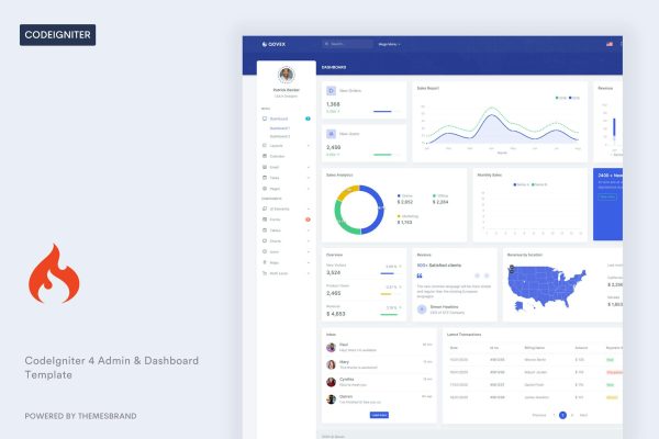 Download Qovex - CodeIgniter 4 Admin & Dashboard Template Qovex – CodeIgniter is a simple and beautiful admin template built with Bootstrap v5 & CodeIgniter 4