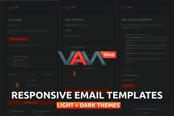 Download Responsive Email Templates for eCommerce WebSite cart, ecommerce, email, responsive, shopping, store, templates