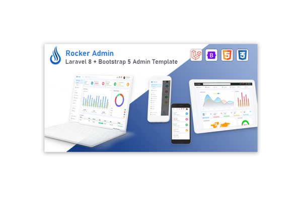 Download Rocker - Laravel 8 + Bootstrap 5 Admin Template