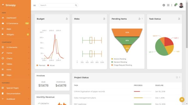 Download Snoopy - Multipurpose Bootstrap Admin Dashboard Multipurpose Bootstrap Admin Dashboard Template + UI Kit