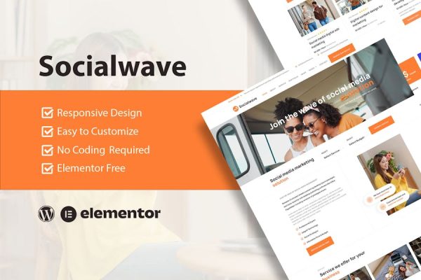 Download SocialWave - Social Media & Digital Marketing Service Elementor Template Kit