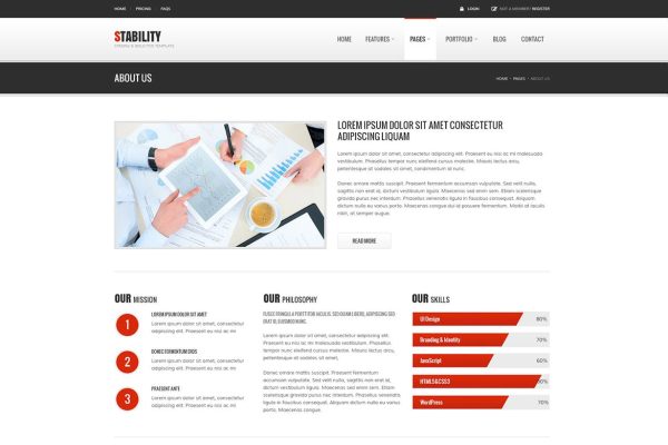 Download Stability - Business & Corporate HTML Template The template is highly suitable for any business agency, finance, consultant, advisor.