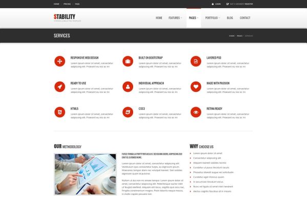 Download Stability - Business & Corporate HTML Template The template is highly suitable for any business agency, finance, consultant, advisor.