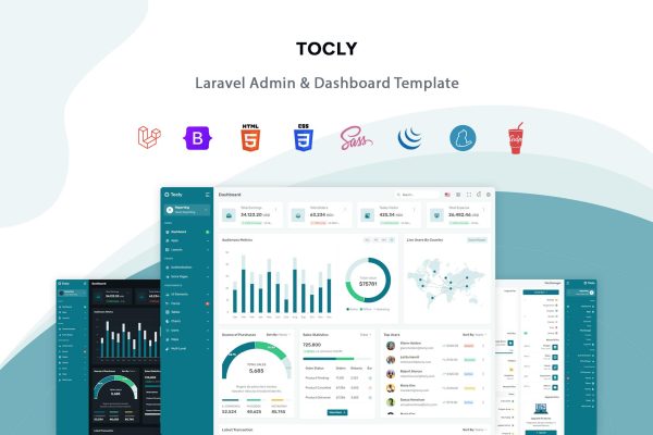 Download Tocly - Laravel Admin & Dashboard Template Tocly is a Laravel 10 with Vite & Bootstrap 5 based fully responsive admin dashboard template