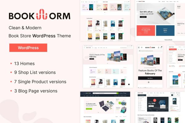 Download Bookworm - Bookstore & Bookshop WooCommerce Theme Clean & Modern Bookstore WordPress Theme. Create your online bookstore with Bookworm WordPress Theme