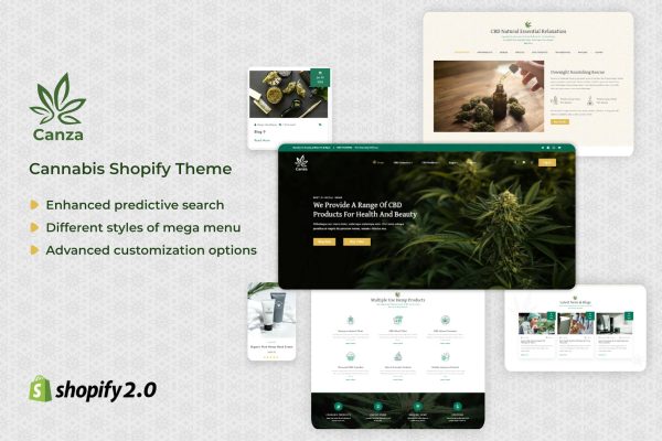 Download Canza - Medical Marijuana Shopify Theme Responsive, Multipurpose Medical Mirjana Supplies, Drugstore, Hospital Clinics Pharma Online Stores.