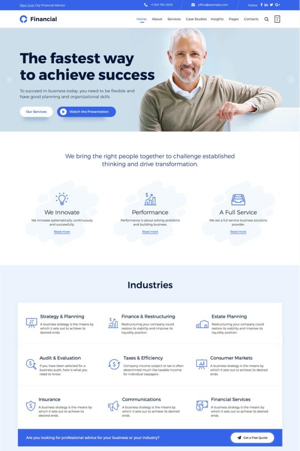 Download Consultancy - Business Consulting WordPress Theme The Ultimate Niche WordPress Theme for the Consulting and Finance Industry