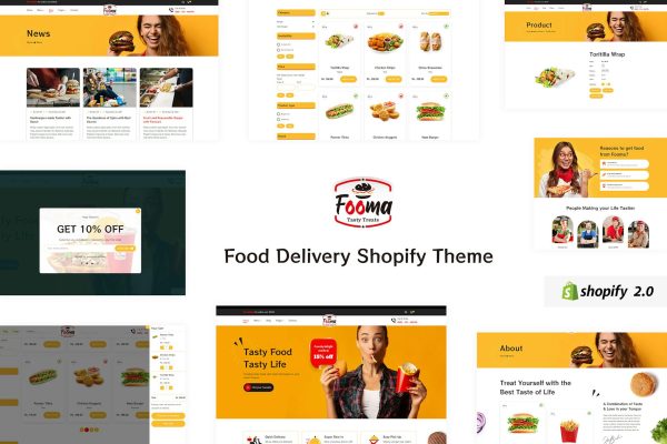 Download Fooma - Responsive Food Delivery Shopify Theme Organic Farm Fresh Online Sea Food Ordening, Meat Shopping eCommerce & Food Delivery Business Theme