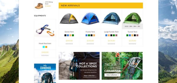 Download Hiking & Camping- Outdoor, Adventure Shopify Theme Multipurpose Shopify Store Design, Responsive & easy to customise Theme with powerful adminpanel...