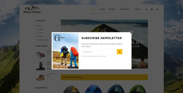 Download Hiking & Camping- Outdoor, Adventure Shopify Theme Multipurpose Shopify Store Design, Responsive & easy to customise Theme with powerful adminpanel...