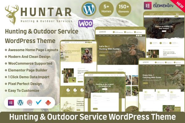 Download Huntar - Hunting & Outdoor WordPress Theme Huntar is a perfect Hunting Gear WordPress theme setting up an outdoor shop easy and user-friendly