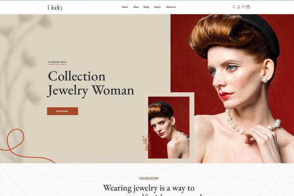 Download Lindo - Jewelry Store WooCommerce Theme WooCommerce, 	Elementor