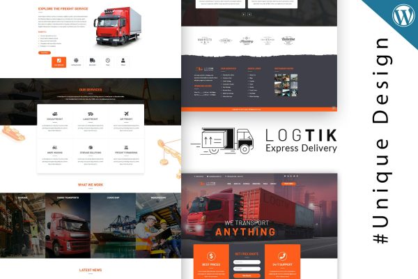 Download Logtik - WP Logistics, Cargo Transportation Theme WordPress Logistics Theme. Best for Packers & Movers Business. Corporate Transport Company Websites.