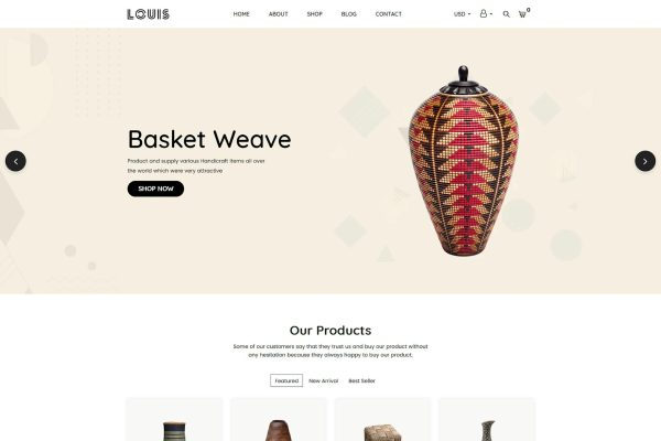 Download Louis – Handmade & Craft Shopify Theme Louis – Handmade & Craft Shopify Theme is a Handmade Shop Shopify theme.