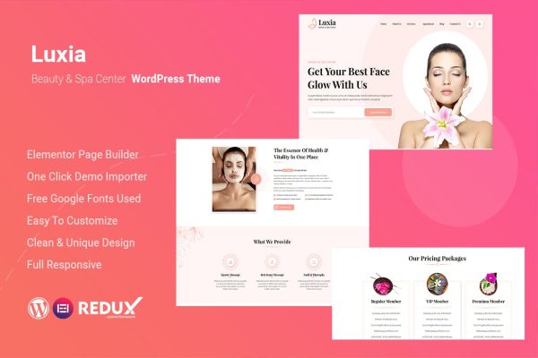 Download Luxia Beauty & Spa Center WordPress Theme