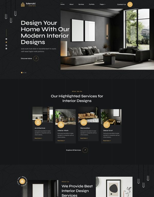 Download Merraki | Interiors & Architecture WordPress Theme Interiors & Architecture WordPress Theme