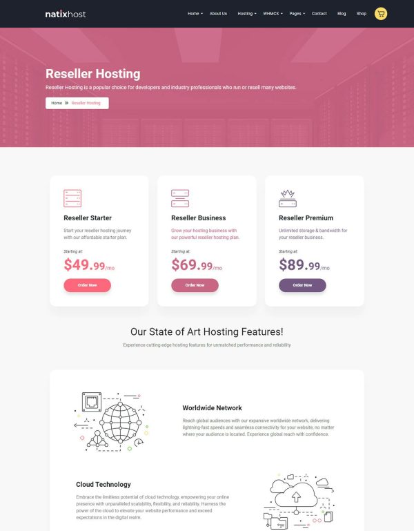 Download Natix | Web Hosting WordPress Theme Web Hosting WordPress Theme