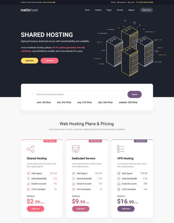 Download Natix | Web Hosting WordPress Theme Web Hosting WordPress Theme