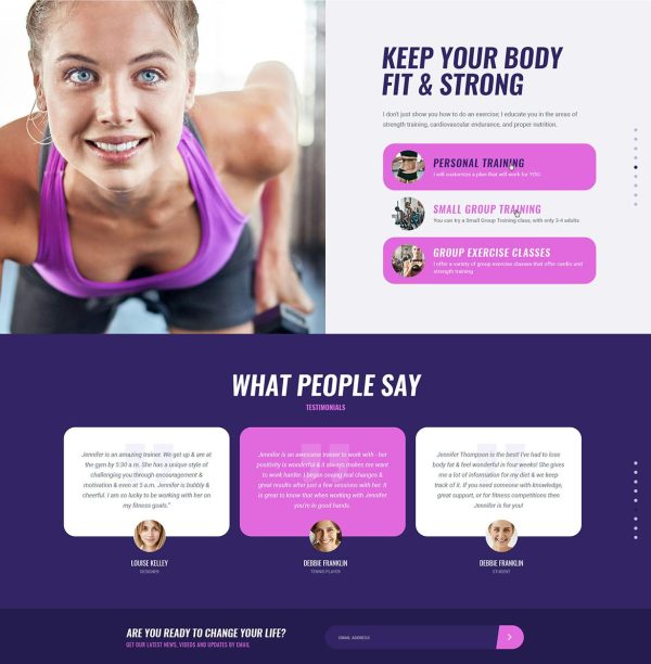 Download Niobe A Gym Trainer & Nutrition Coach WordPress Theme
