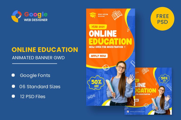 Download Online Education HTML5 Banner Ads GWD Online Education HTML5 Banner Ads GWD