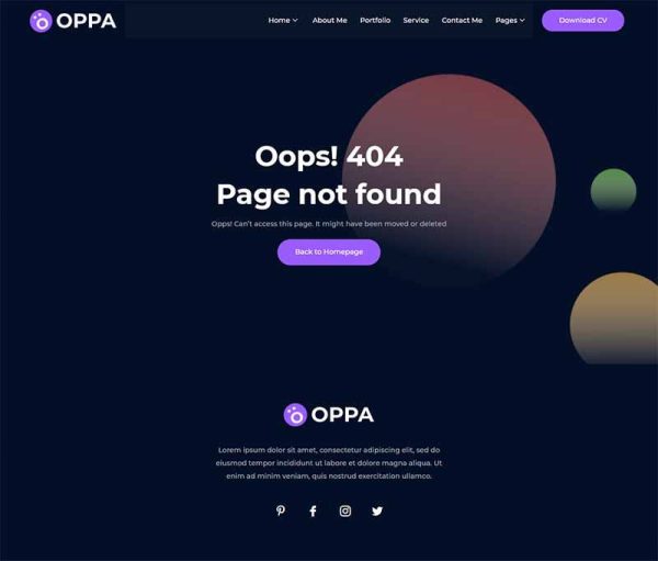 Download Oppa - Personal Portfolio Web Template Creative Personal Portfolio Web Template by Nathatype