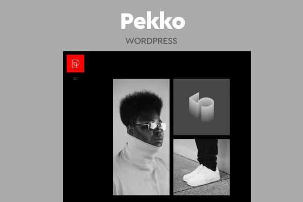 Download Pekko - Minimal Dark WordPress Theme Black Elementor WordPress theme perfect for dark portfolio websites.