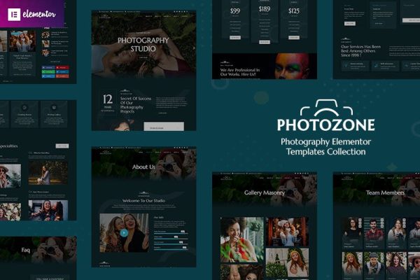 Download Photozone Photography Elementor Template Kit