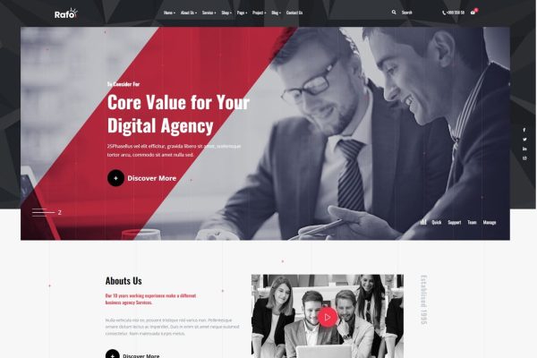 Download Rafo - Digital Agency WordPress Theme Rafo - Digital Agency WordPress Theme