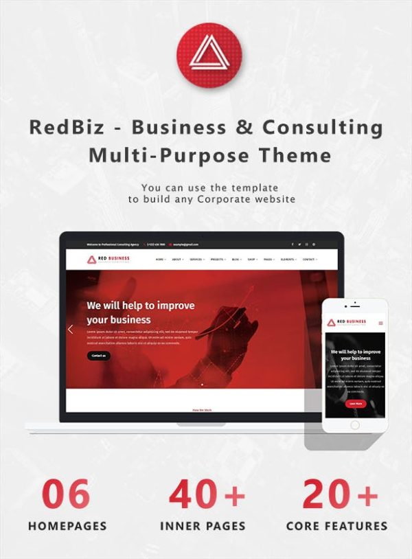 Download RedBiz - Finance & Consulting Multi-Purpose WordPr advisor, analytical, audit, broker, brokerage, business, business wp, company, consulting, consulti