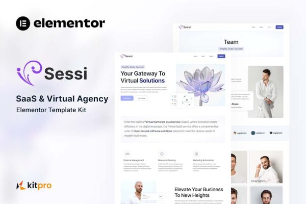 Download Sessi - Saas & Virtual Agency Elementor Template Kit